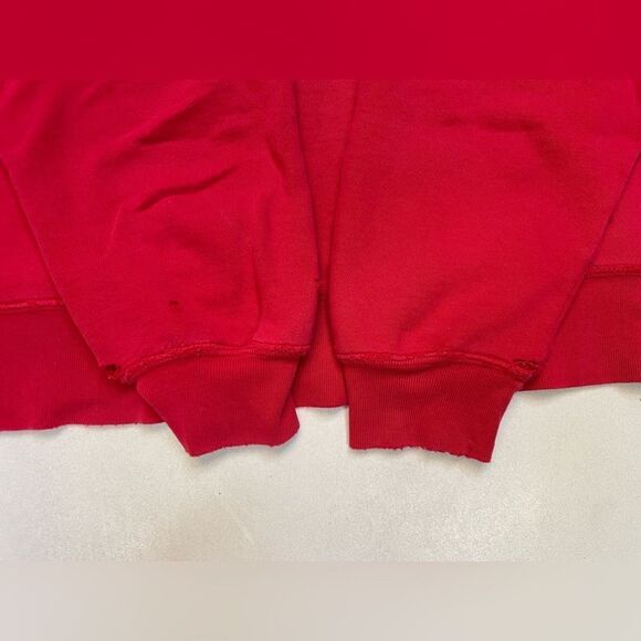 VINTAGE Heart Logo Sweatshirt Women Small Red Distressed 90s - Picture 6 of 15